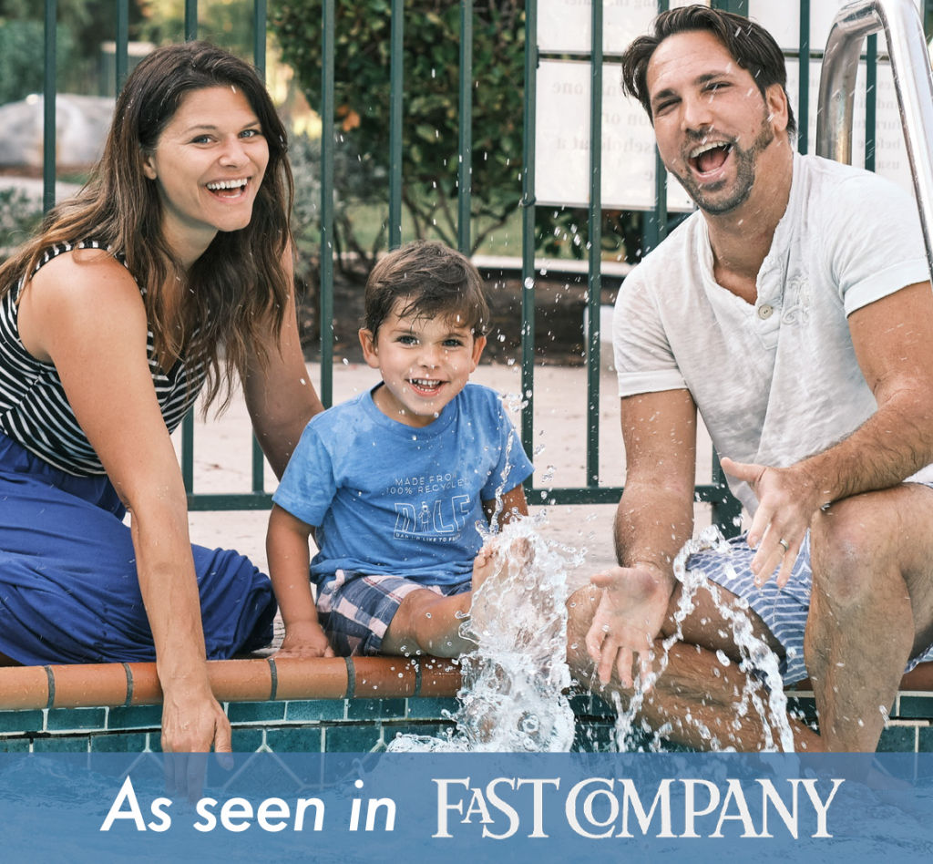 Picture of Kevin Seldon from Top Parenting Podcast, DILF (DAD I’D LIKE TO FREIND) with his family for an article he wrote for Fast Company